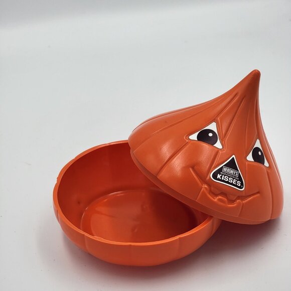 Vtg Hersheys 90s y2k Halloween decor Pumpkin-Shaped Candy Dish - Picture 3 of 10